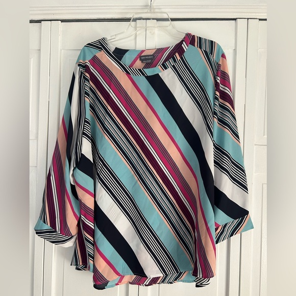Van Heusen Tops - Van Heusen Multicolor Striped Blouse